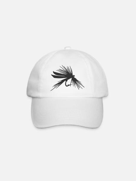 FLIEGENFISCHEN SCHWARZE NYMPHE - Baseballkappe - Weiß/Weiß