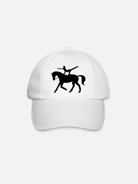 Horse Vaulting - Baseballkappe - Weiß/Weiß