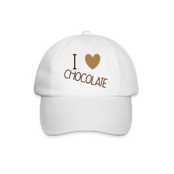 I Love Chocolate - Baseballkappe - Weiß/Weiß - Vorne