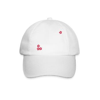 Blüten / blossoms (1c) - Baseballkappe - Weiß/Weiß - Vorne