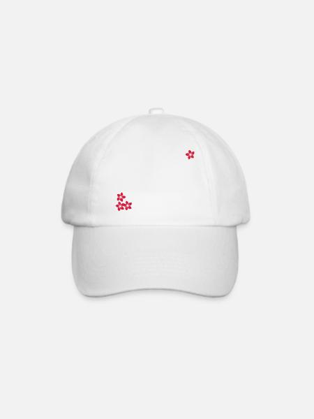 Blüten / blossoms (1c) - Baseballkappe - Weiß/Weiß