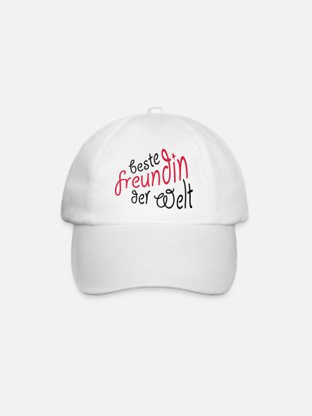 Geschenk für die beste Freundin - Baseballkappe - Weiß/Weiß