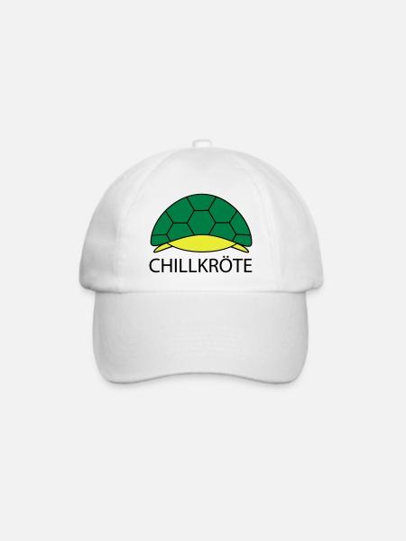 Schildkröte hängt ab - Baseballkappe - Weiß/Weiß