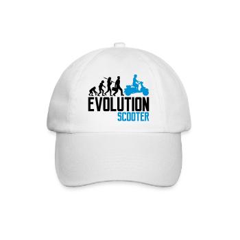 motor evolution elektroroller clipart elek - Baseballkappe - Weiß/Weiß - Vorne