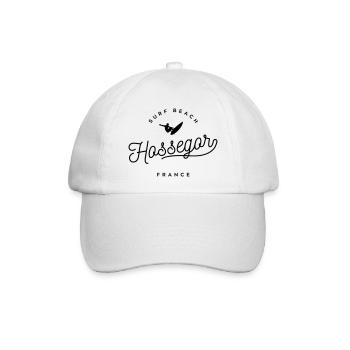 Hossegor Surf Beach - Frankreich - Baseballkappe - Weiß/Weiß - Vorne