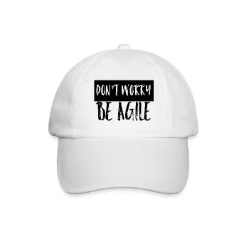 Don’t worry be agile - Baseballkappe - Weiß/Weiß - Vorne