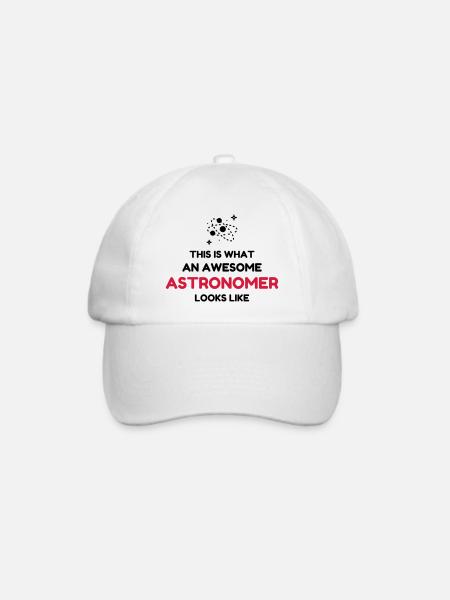 Astronomie / Astronom / Astronomy / Astronomer - Baseballkappe - Weiß/Weiß