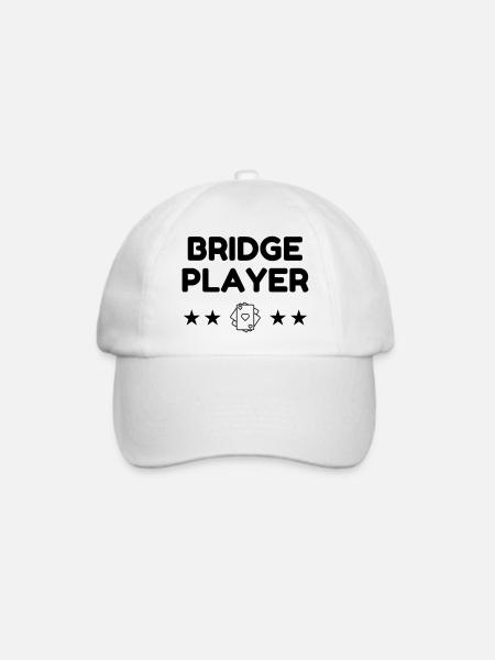 Bridge / Kartenspiel / Brettspiel / Whist - Baseballkappe - Weiß/Weiß