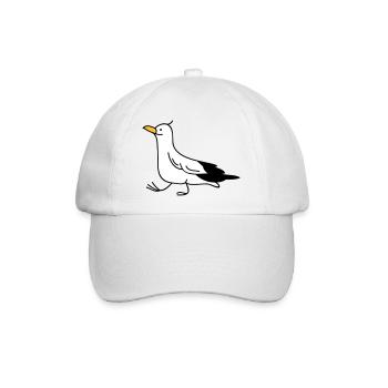lustige Möwe - Baseballkappe - Weiß/Weiß - Vorne