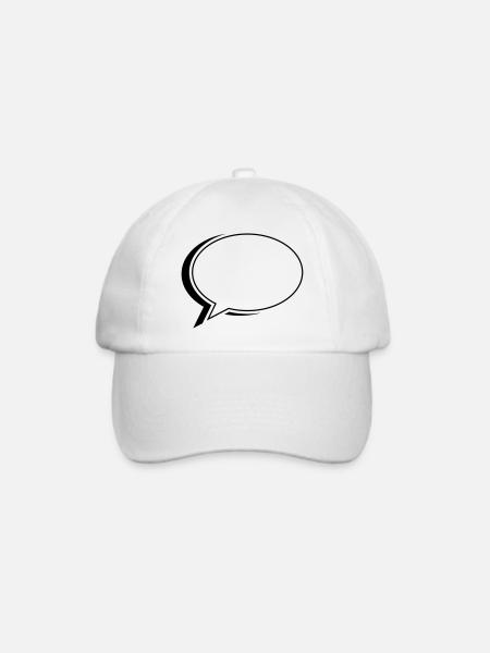 sprechblase oval - Baseballkappe - Weiß/Weiß