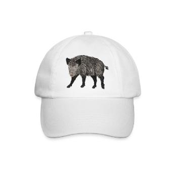 wildschwein jagd - Baseballkappe - Weiß/Weiß - Vorne