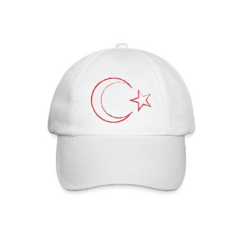 Die Türkei - Baseballkappe - Weiß/Weiß - Vorne