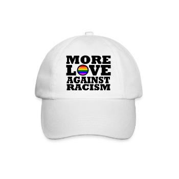 More Love Against Racism - Baseballkappe - Weiß/Weiß - Vorne