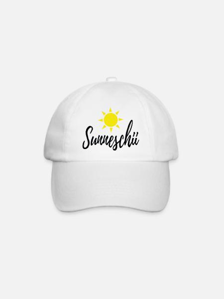 Sunneschii Mundart schweizerdeutsch Sonnenschein - Baseballkappe - Weiß/Weiß