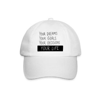 Your Life - Baseballkappe - Weiß/Weiß - Vorne