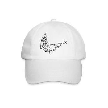 calm grouse - Baseballkappe - Weiß/Weiß - Vorne