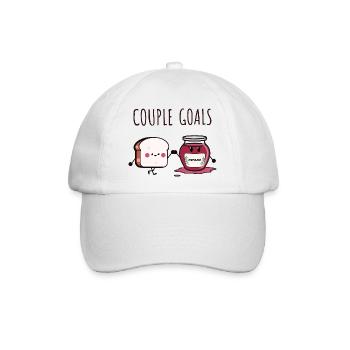Couple Goals Toast und Marmelade - Baseballkappe - Weiß/Weiß - Vorne