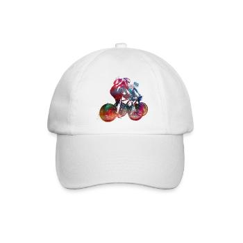 Radfahren Fahrrad Sport Kunst # Radfahren # Sport - Baseballkappe - Weiß/Weiß - Vorne