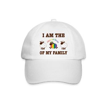 Rainbow sheep LGBT Spruch Geschenk Pride Rechte - Baseballkappe - Weiß/Weiß - Vorne