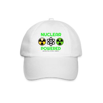 Nukleare, nukleare T-Shirts, nukleare Hoodies - Baseballkappe - Weiß/Weiß - Vorne