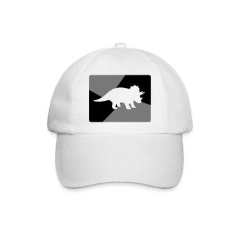 Dinosaurier Dino - Baseballkappe - Weiß/Weiß - Vorne