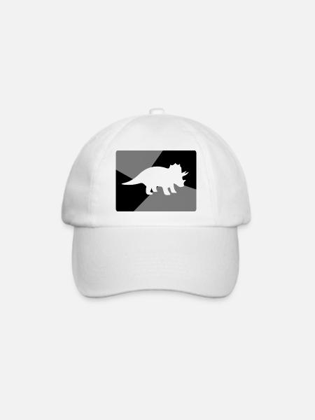 Dinosaurier Dino - Baseballkappe - Weiß/Weiß