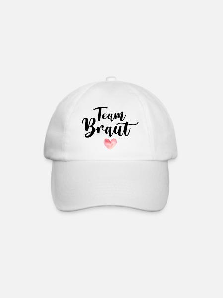 Team Braut - Baseballkappe - Weiß/Weiß