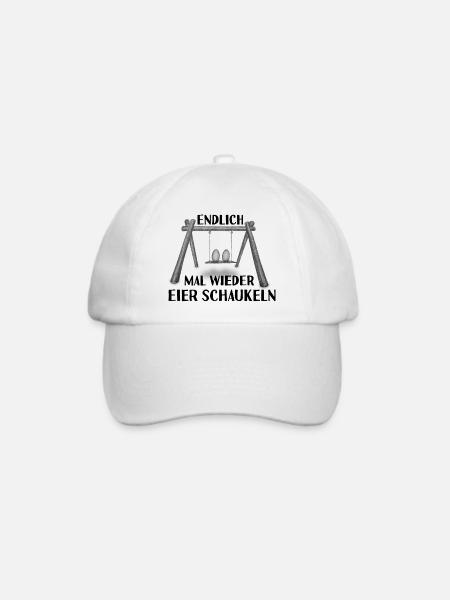 Endlich mal wieder Eier schaukeln - Baseballkappe - Weiß/Weiß