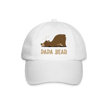 Papa Bear - Baseballkappe - Weiß/Weiß - Vorne