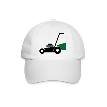 Rasenmäher - Baseballkappe - Weiß/Weiß - Vorne