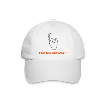 reingeschau - Baseballkappe - Weiß/Weiß - Vorne