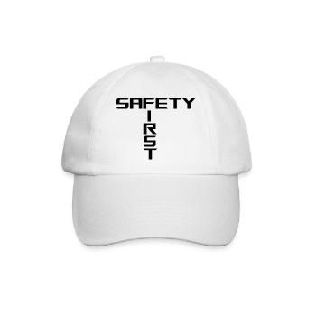 Safety First | Black - Baseballkappe - Weiß/Weiß - Vorne