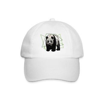 Großer Panda - Baseballkappe - Weiß/Weiß - Vorne