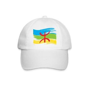 Amazigh Flagge (Amazigh inside) - Baseballkappe - Weiß/Weiß - Vorne