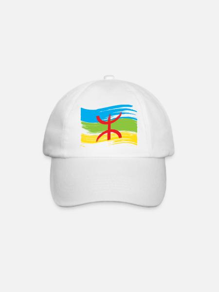 Amazigh Flagge (Amazigh inside) - Baseballkappe - Weiß/Weiß
