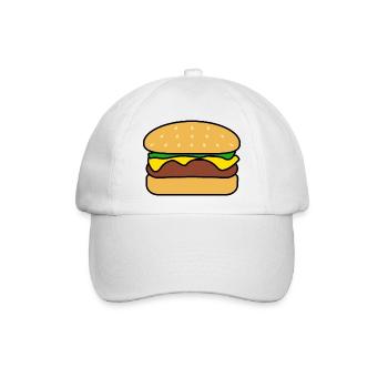 Burger - Baseballkappe - Weiß/Weiß - Vorne