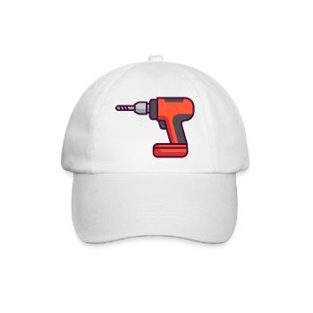 Elektro Bohrer - Baseballkappe - Weiß/Weiß - Vorne
