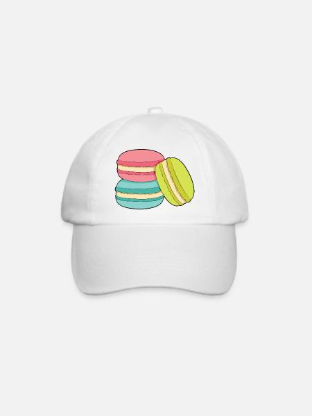 Makronen - Baseballkappe - Weiß/Weiß