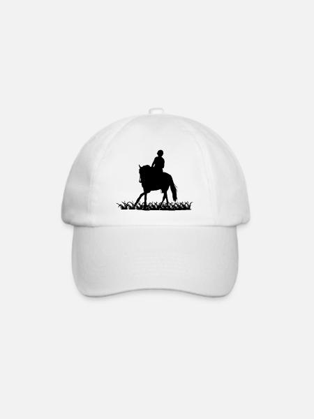Pferd - Baseballkappe - Weiß/Weiß