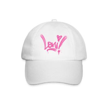 Leni Name Graffiti T Shirt - Baseballkappe - Weiß/Weiß - Vorne