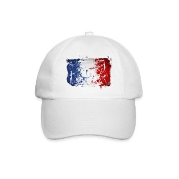 Frankreich - Baseballkappe - Weiß/Weiß - Vorne