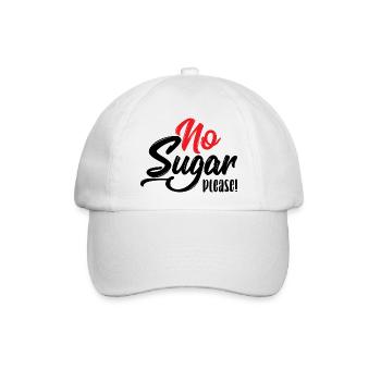 Bitte kein Zucker - Baseballkappe - Weiß/Weiß - Vorne