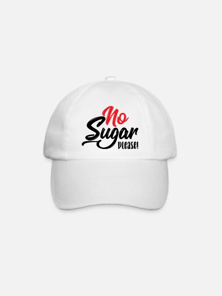 Bitte kein Zucker - Baseballkappe - Weiß/Weiß