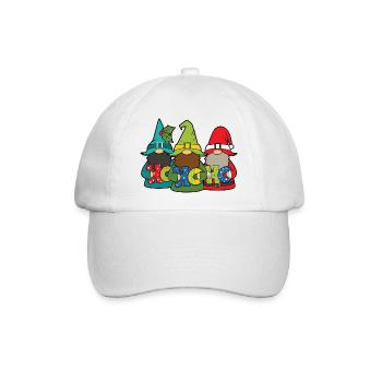 Ho Ho Ho Gnome - Baseballkappe - Weiß/Weiß - Vorne