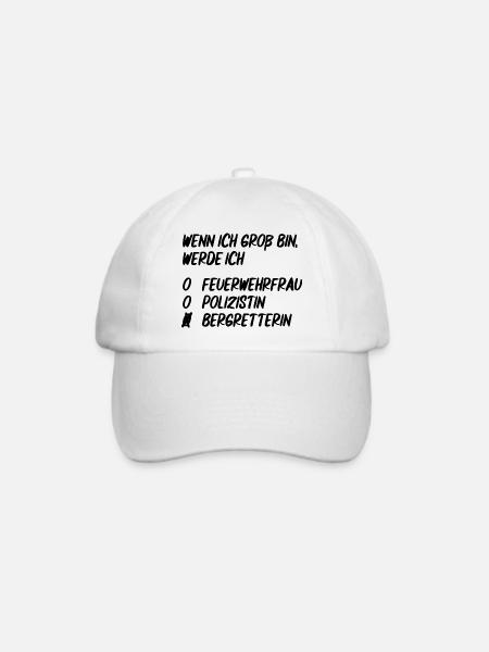 Ich werde Bergretterin - Baseballkappe - Weiß/Weiß