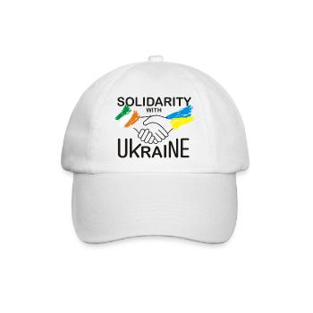 Irland in Solidarität mit der Ukraine - Baseballkappe - Weiß/Weiß - Vorne