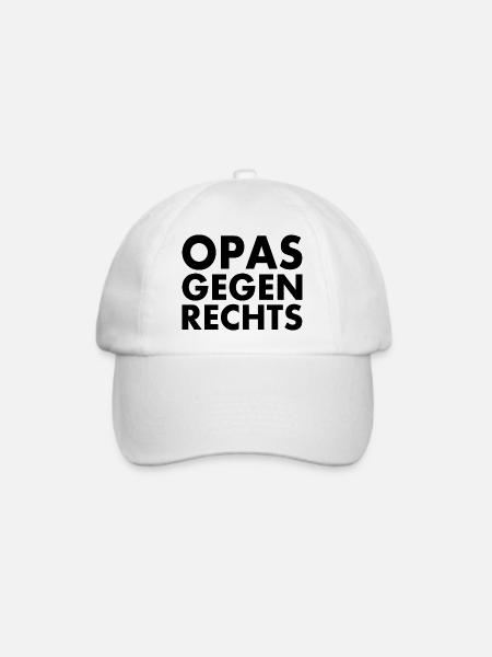 Opas gegen rechts - Baseballkappe - Weiß/Weiß