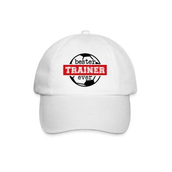 Bester Trainer ever! - Baseballkappe - Weiß/Weiß - Vorne