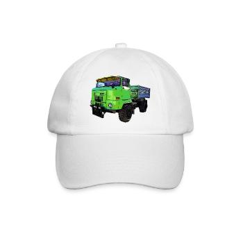 IFA L60 mit Ballonreifen Allrad 4x4 Kipper - Baseballkappe - Weiß/Weiß - Vorne