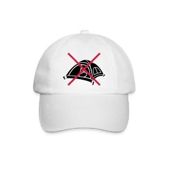 Verboten Draußen übernachten Zelt - Baseballkappe - Weiß/Weiß - Vorne